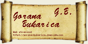 Gorana Bukarica vizit kartica